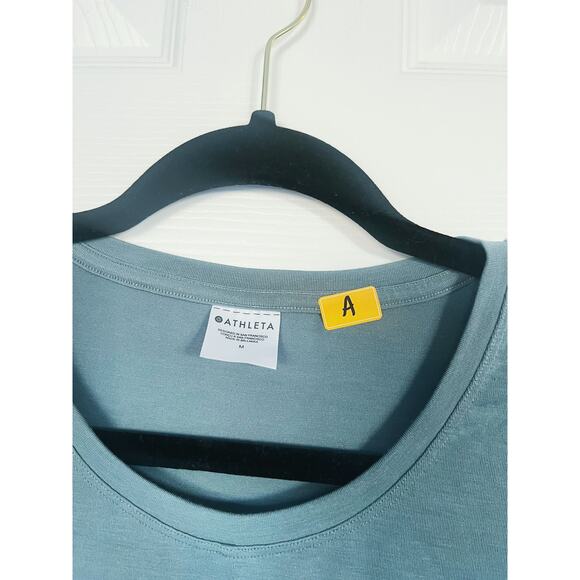 Athleta With Ease Twist Top Long Sleeve Teal Oxidized Green Size Medium - Picture 5 of 6